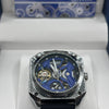 Hanboro Dark Blue Dial Leather Automatic Watch