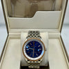 Breitling Blue Dial Gold Bezel Stainless Steel Watch