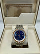 Breitling Blue Dial Gold Bezel Stainless Steel Watch