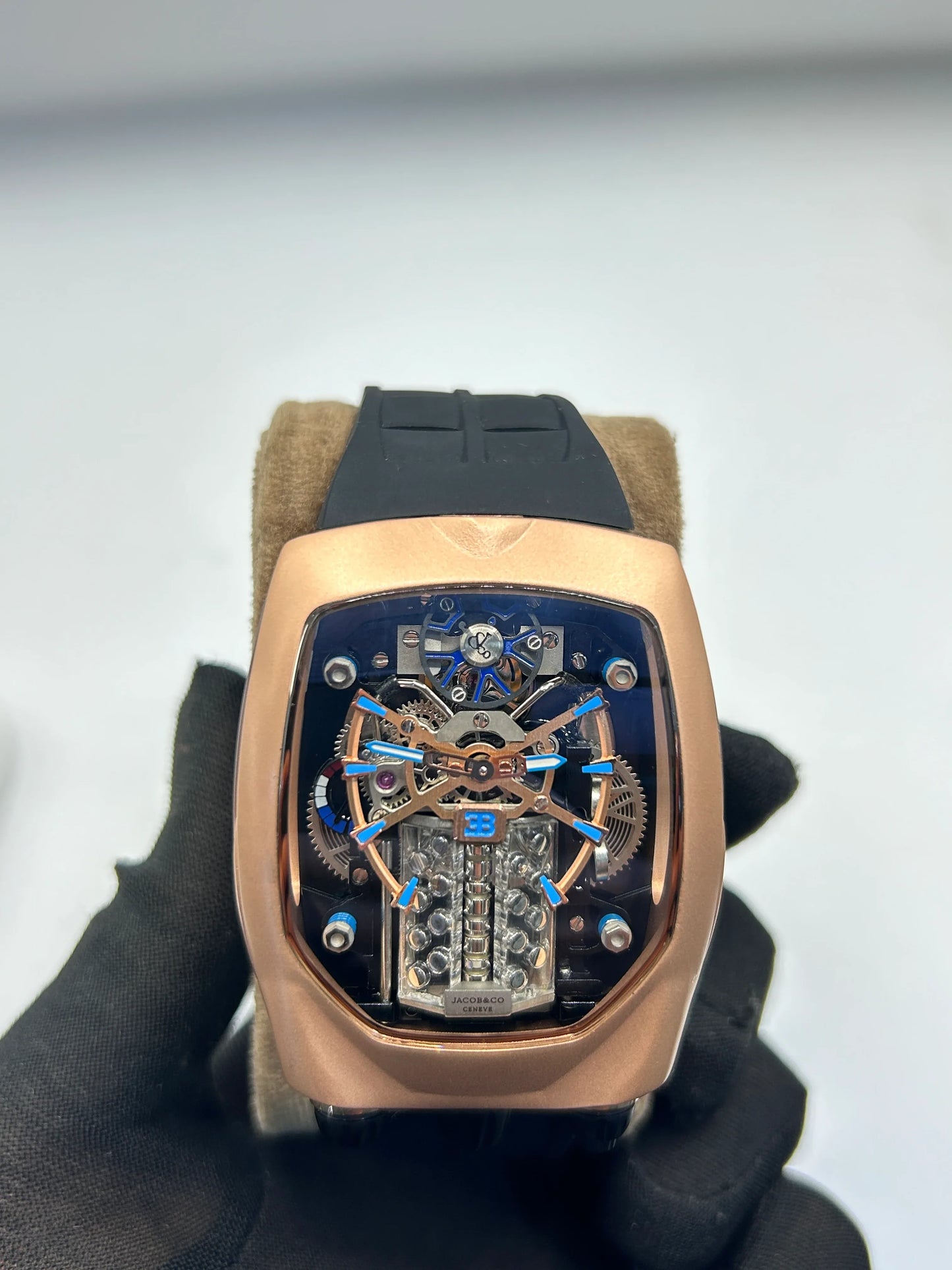 Jacob & Co Bugatti Chiron Tourbillon Rose Gold Watch