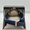 Guess Blue Dial Gold Accent Chronograph Watch