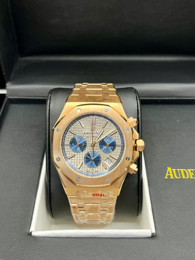 Audemars Piguet Royal Oak Full Gold Ice Chronograph Watch