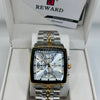 Reward White Dial Two Tone Square Quartz Watch