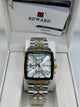 Reward White Dial Two Tone Square Quartz Watch