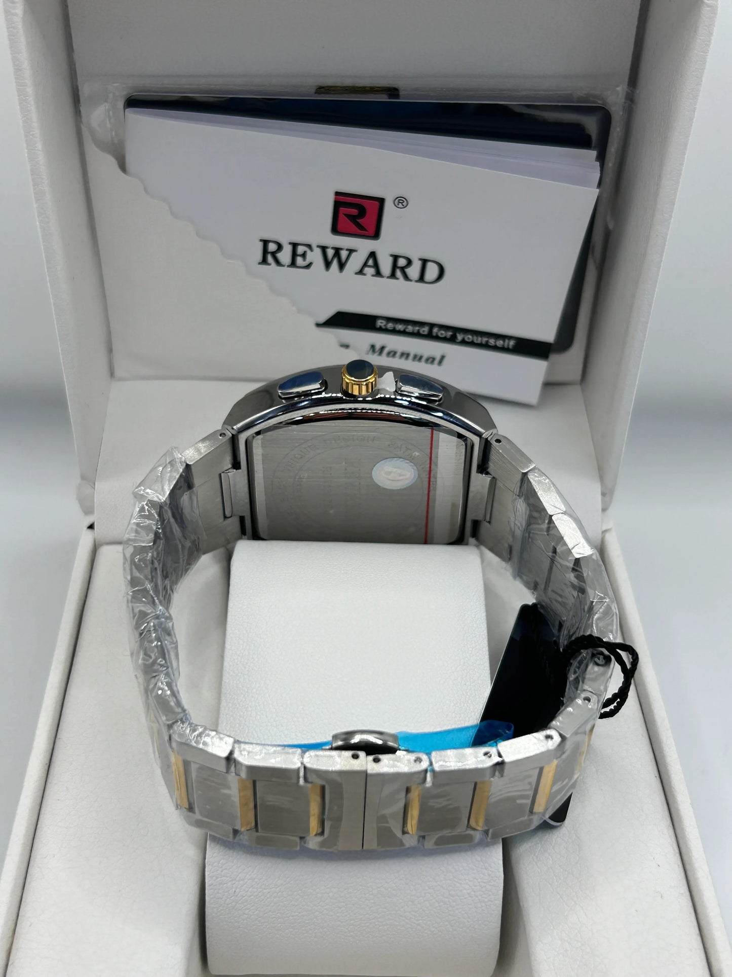 Reward White Dial Two Tone Quartz Watch