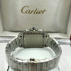 Cartier Santos Black Dial Stainless Steel Watch