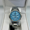 REWARD Luxury Chronograph Watch – Ice Blue Dial Stainless Steel