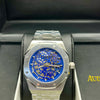 Audemars Piguet Royal Oak Blue Skeleton Stainless Steel Watch