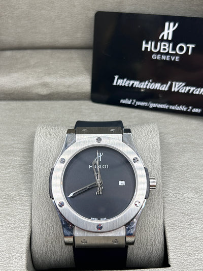 Hublot Classic Fusion Grey Dial Black Strap Watch