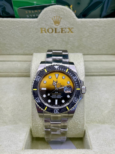 Rolex GMT Master II Yellow Dial Stainless Steel Watch