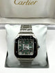 Cartier Santos Green Openworked Stainless Steel Watch
