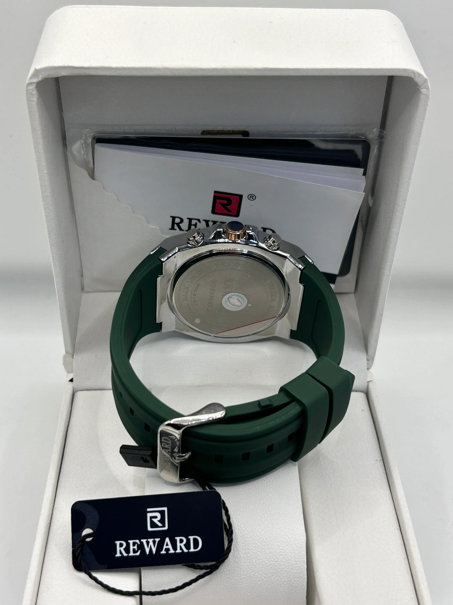 Reward Green Dial Green Strap Quartz Chronograph Watch