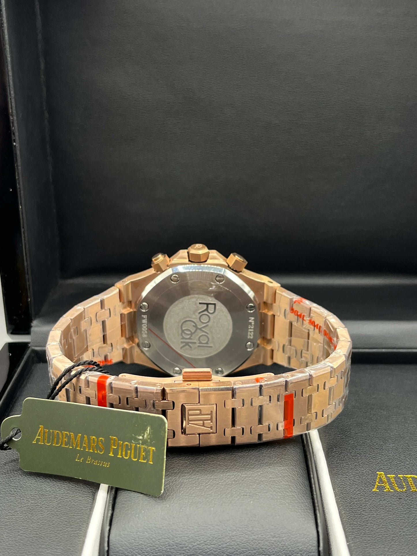 Audemars Piguet Royal Oak Rose Gold Black Chronograph Watch