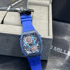 Richard Mille Blue Strap Chronograph Skeleton Watch