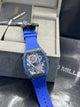 Richard Mille Blue Strap Chronograph Skeleton Watch