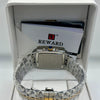 Reward White Dial Two Tone Square Quartz Watch