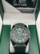 REWARD Luxury Chronograph Watch – Green Dial Black Case