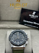 Hublot Big Bang Grey Dial Green Strap Watch