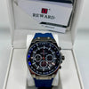 Reward Blue Chronograph Dial Blue Rubber Strap Quartz Watch
