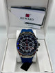 Reward Blue Chronograph Dial Blue Rubber Strap Quartz Watch