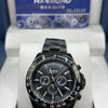 Hanboro Black Dial Black Stainless Steel Chronograph Watch