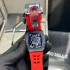 Richard Mille Red Rubber Strap Skeleton Watch