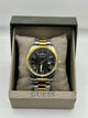Guess Black Dial Two Tone Watch