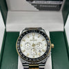 REWARD Luxury Chronograph Watch – White Dial Two-Tone Gold & Black Bezel