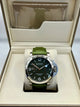 Panerai Luminor Green Dial Green Strap Watch