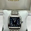Cartier Santos Blue Dial Stainless Steel Watch