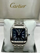 Cartier Santos Blue Dial Stainless Steel Watch