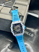 Richard Mille Light Blue Skeleton Watch