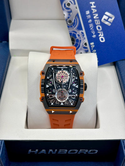 Hanboro Big Bang Orange Skeleton Watch