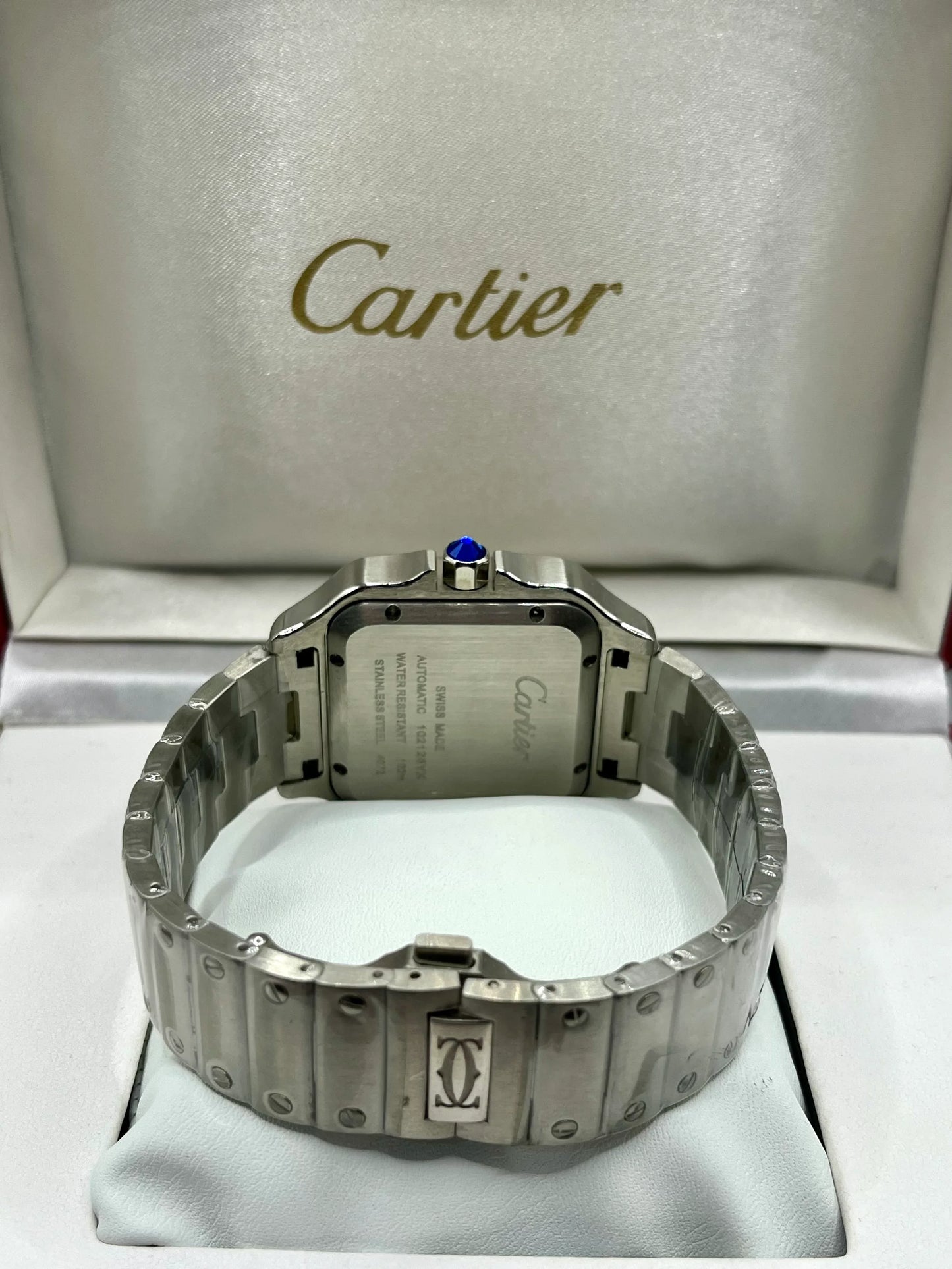 Cartier Santos Brown Dial Stainless Steel Automatic Watch