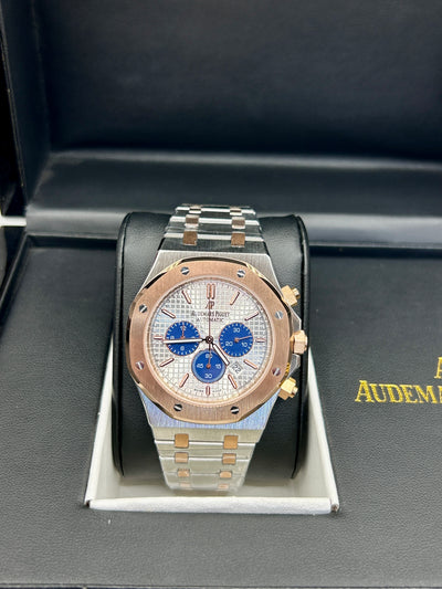 Audemars Piguet Royal Oak Two Tone Silver Dial Chronograph Watch