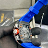 Richard Mille Grey Case Blue Strap Skeleton Watch