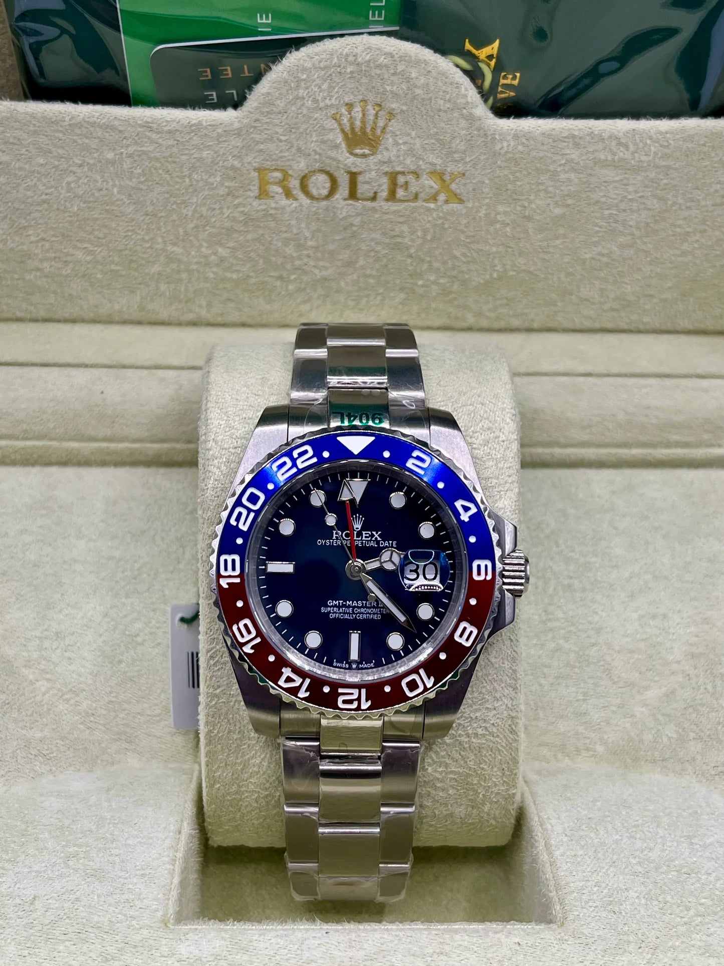 Rolex GMT Master II Blue Dial Stainless Steel Watch