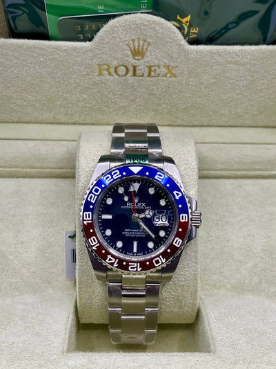 Rolex GMT Master II Blue Dial Stainless Steel Watch