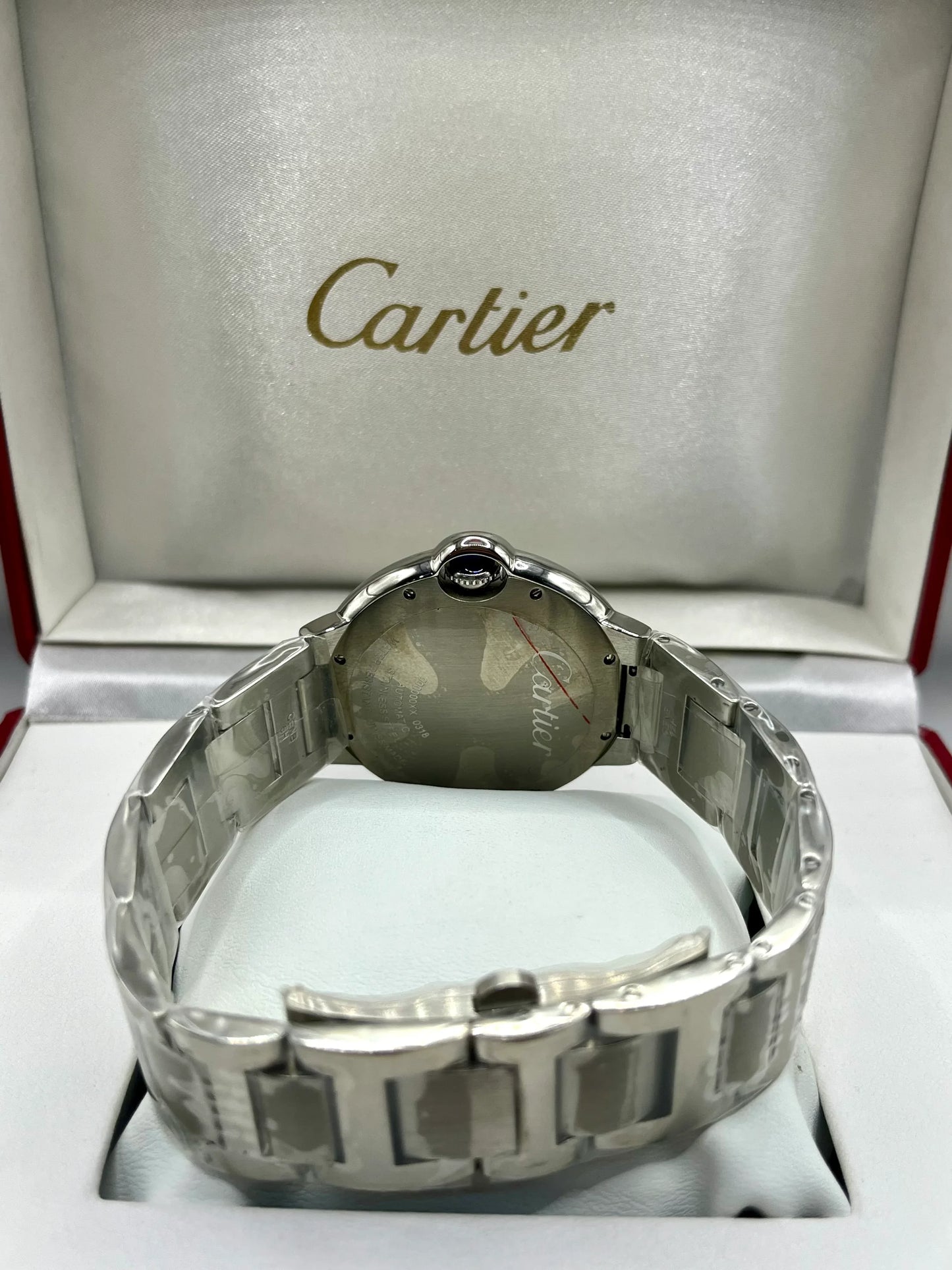 Cartier Ballon Bleu Blue Dial Stainless Steel Watch