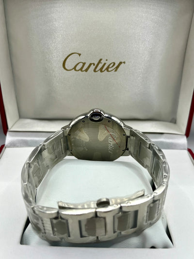 Cartier Ballon Bleu Blue Dial Stainless Steel Watch