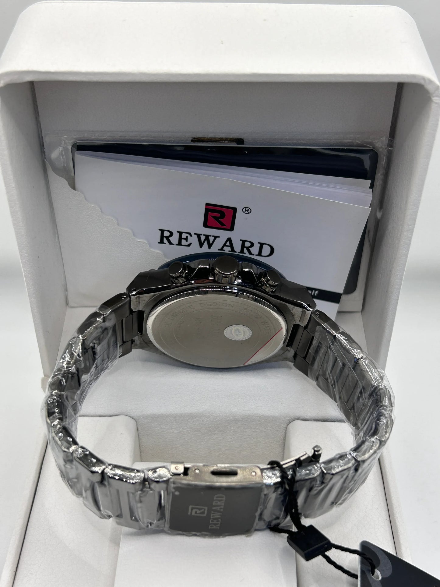 Reward Blue Dial Stainless Steel Quartz Chronograph Watch