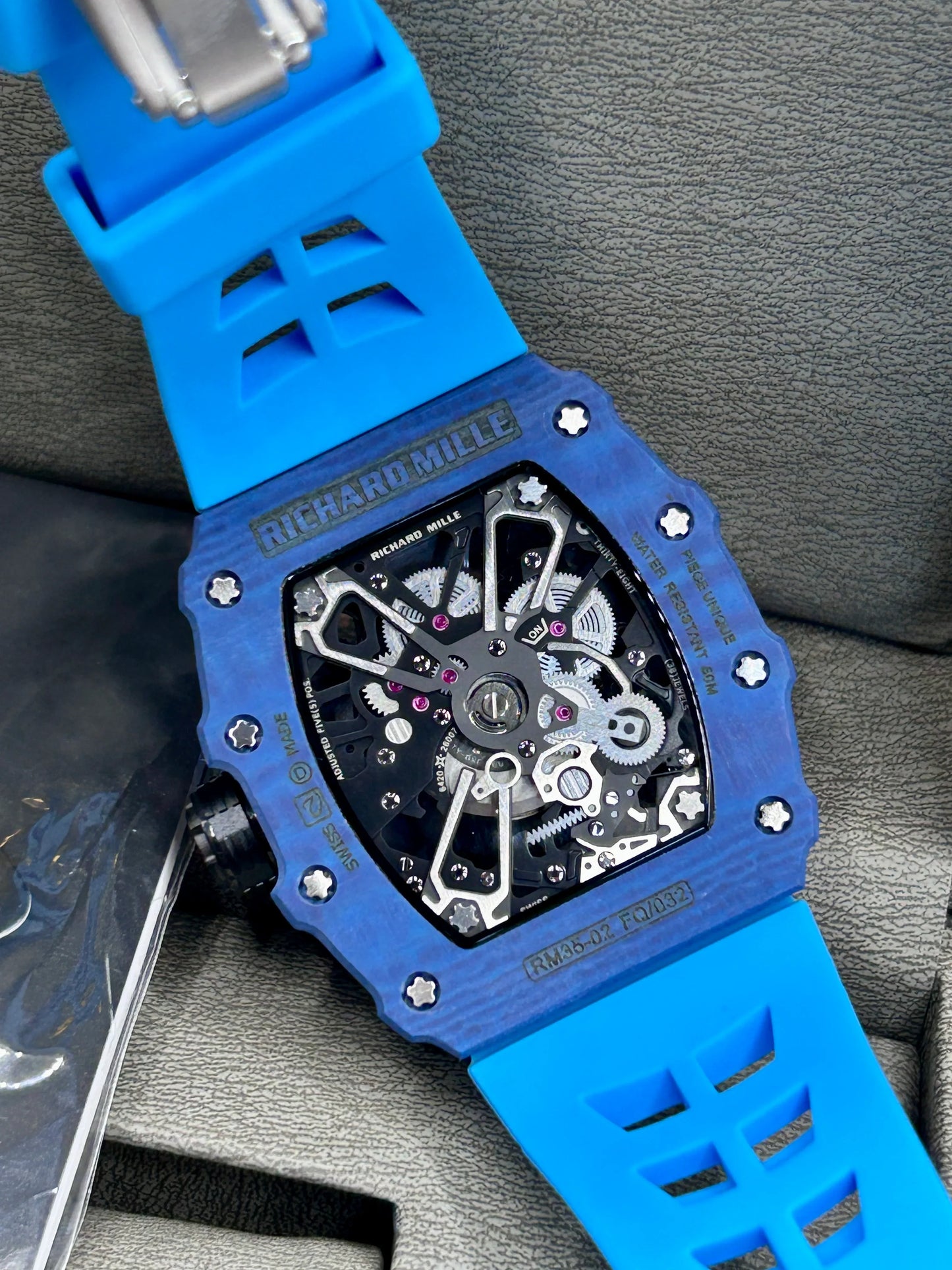 Richard Mille Blue Skeleton Watch