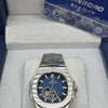 Hanboro Blue Dial Stainless Steel Automatic Watch