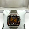 Cartier Santos Brown Dial Stainless Steel Automatic Watch