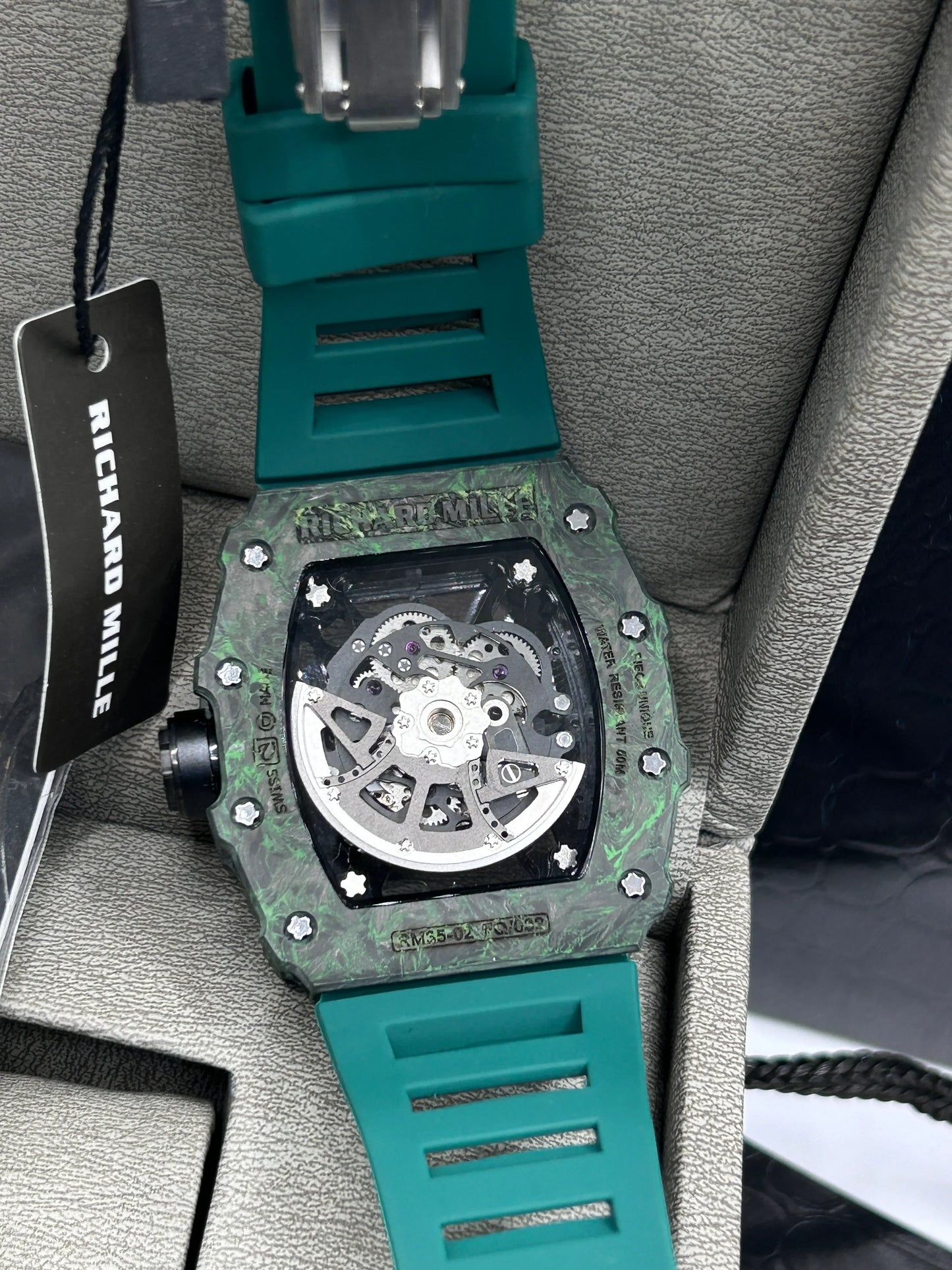 Richard Mille Green Skeleton Watch