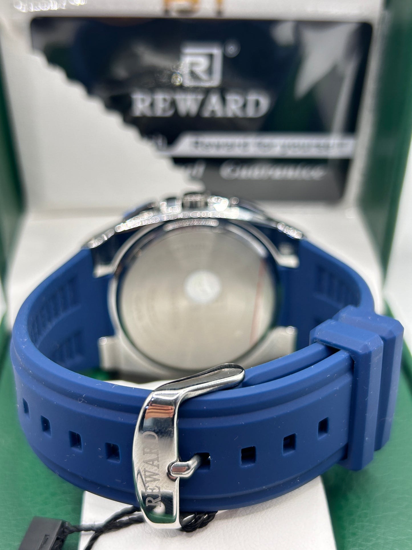 REWARD Luxury Chronograph Watch – Blue Dial Blue Strap