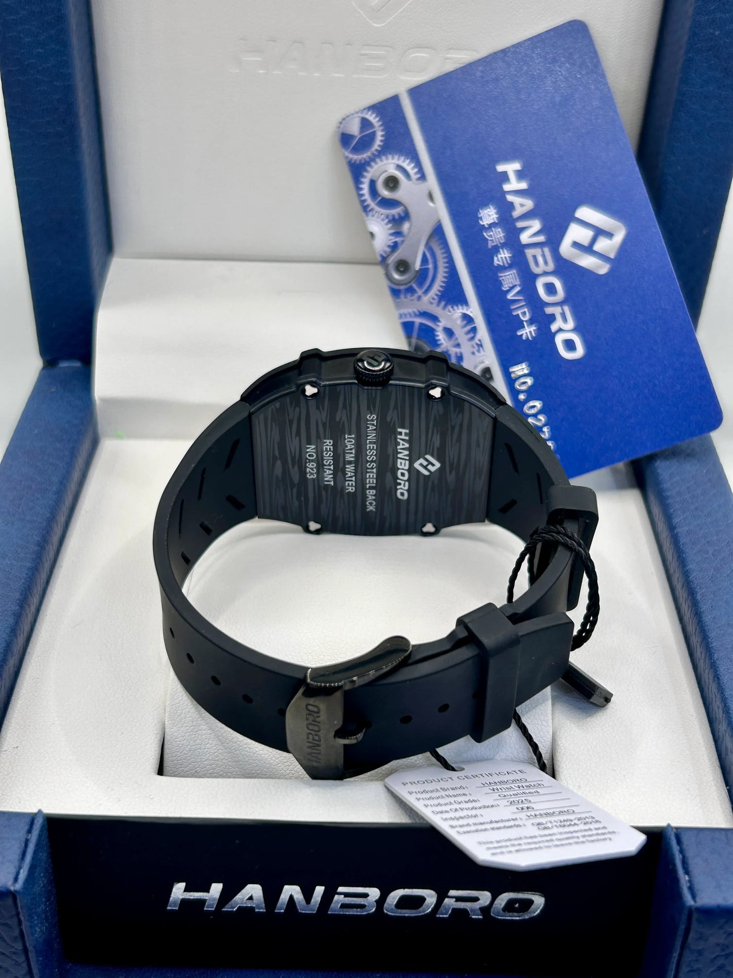 Hanboro Big Bang Black Skeleton Watch
