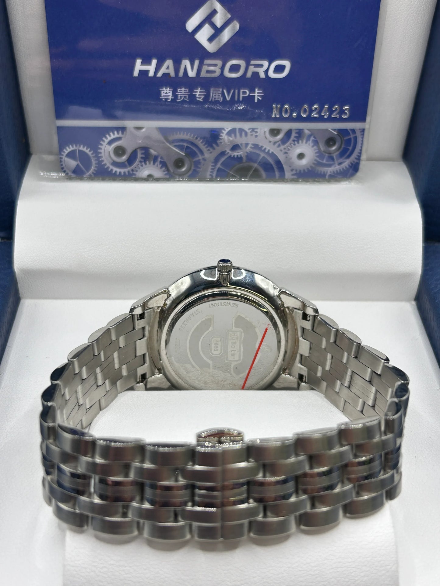 Hanboro Silver Dial Stainless Steel Watch