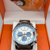 REWARD Luxury Chronograph Watch – Light Blue Dial Stainless Steel Bracelet