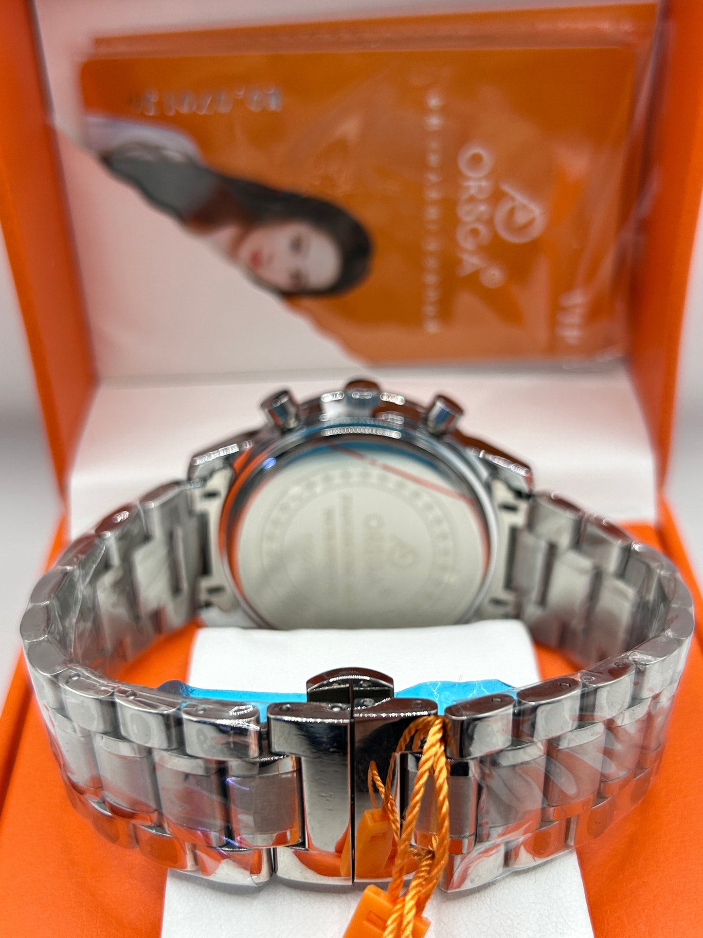 REWARD Luxury Chronograph Watch – White Dial Stainless Steel Bracelet